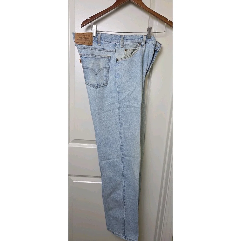 Vintage 90s Levi's 550 Jeans‎ | Orange Tab Light Wash | Relaxed Tapered | 34x34